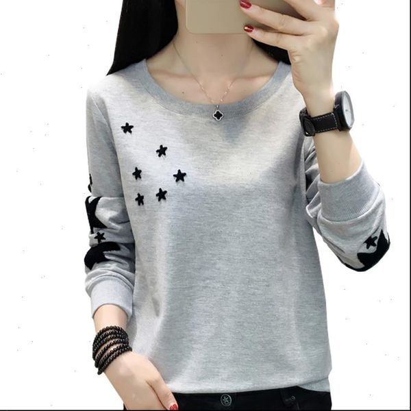 autumn korean embroidered stars fashion women hoodie plus size o neck blouse long sleeve pullover clothes, Black
autumn korean embroidered stars fashion women hoodie plus size o neck blouse long sleeve pullover clothes, Black