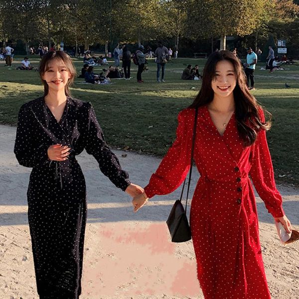 casual dresses 2021 spring summer women chiffon v-neck floral dots buttons lace up bow elegant dress long, Black;gray
casual dresses 2021 spring summer women chiffon v-neck floral dots buttons lace up bow elegant dress long, Black;gray