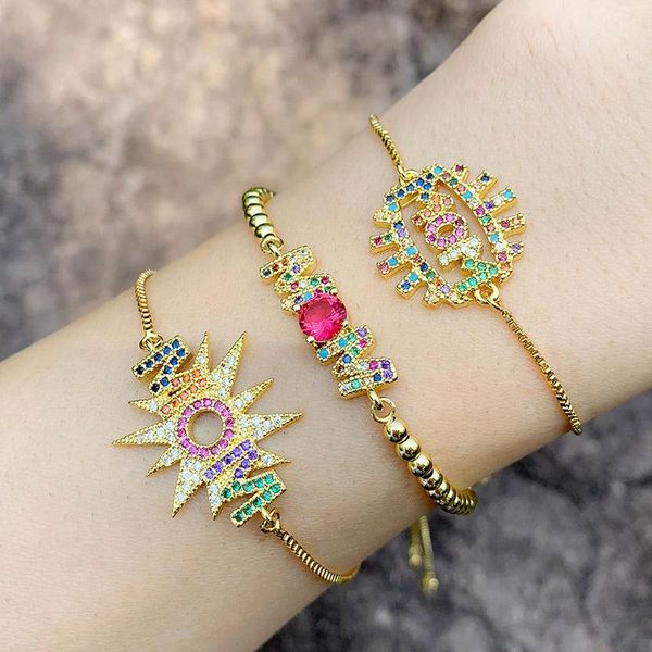 charm bracelets multicolor letter mom mama charms bracelet for women gold sun cubic zirconia adjustable fashion jewelry brtc07, Golden;silver
charm bracelets multicolor letter mom mama charms bracelet for women gold sun cubic zirconia adjustable fashion jewelry brtc07, Golden;silver