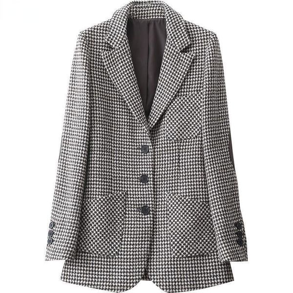 women's suits & blazers 2022 spring and autumn plaid suit jacket female korean fashion slim casual college students street office women, White;black
women's suits & blazers 2022 spring and autumn plaid suit jacket female korean fashion slim casual college students street office women, White;black