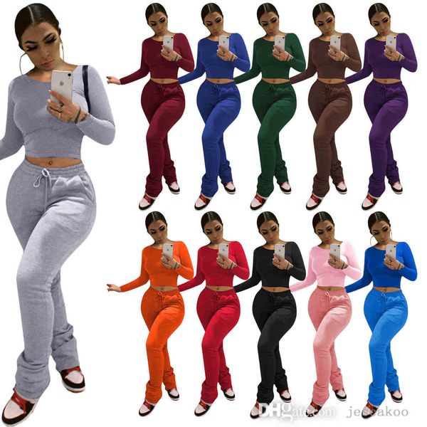 women tracksuits two pieces set designer stacked sweatpants slim trousers ladies fashion sportwear outfits jck, Gray
women tracksuits two pieces set designer stacked sweatpants slim trousers ladies fashion sportwear outfits jck, Gray