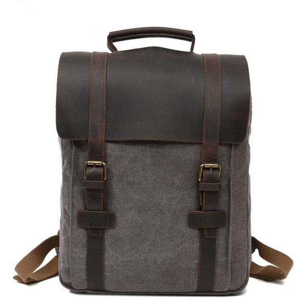 backpack vintage leather canvas fashion men women school bag bagpack rucksack mochila
backpack vintage leather canvas fashion men women school bag bagpack rucksack mochila