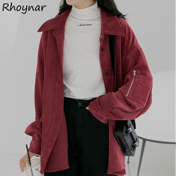 women's jackets corduroy basic women retro chic loose korean style students girls oversize s-3xl soft turn-down collar simple ins, Black;brown
women's jackets corduroy basic women retro chic loose korean style students girls oversize s-3xl soft turn-down collar simple ins, Black;brown