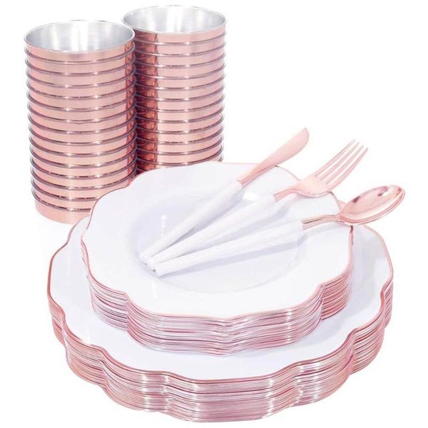 disposable dinnerware 60pcs white stamping plastic plates with tableware knife fork spoon and cup suitable for wedding party
disposable dinnerware 60pcs white stamping plastic plates with tableware knife fork spoon and cup suitable for wedding party