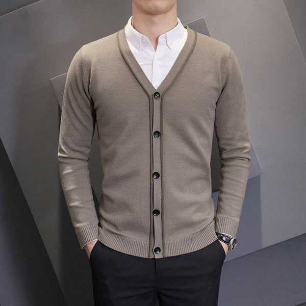 men's sweaters knitted cardigan spring and autumn 2021 trend casual sweater v-neck slim long-sleeved thin jacket, White;black
men's sweaters knitted cardigan spring and autumn 2021 trend casual sweater v-neck slim long-sleeved thin jacket, White;black