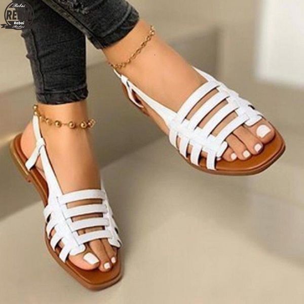 sandals flat ladies summer outdoor fashion leather shoes round toe elegent slipper adjustable buckle strap casual, Black 
sandals flat ladies summer outdoor fashion leather shoes round toe elegent slipper adjustable buckle strap casual, Black