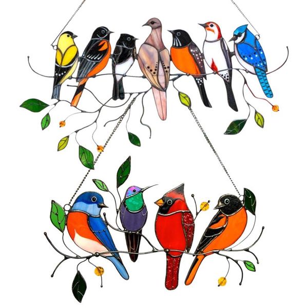 decorative objects & figurines birds on a wire stained glass window hanging bird series decor ornaments for windows doors room home decorati
decorative objects & figurines birds on a wire stained glass window hanging bird series decor ornaments for windows doors room home decorati