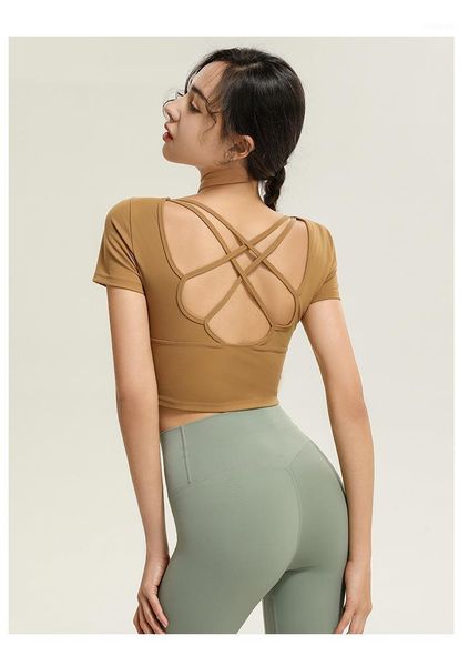yoga outfit sports wear for women gym fitness clothing nylon solid cross back padded crop workout clothes short sleeve sport shirts
yoga outfit sports wear for women gym fitness clothing nylon solid cross back padded crop workout clothes short sleeve sport shirts