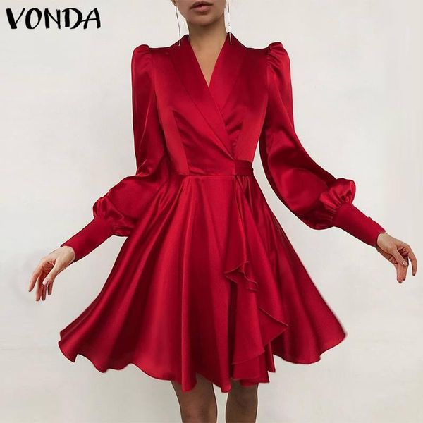 women elegant ol dress casual cocktail party dresses summer office ladies sundress vestidos 2021 vonda plus size robe femme, Black;gray
women elegant ol dress casual cocktail party dresses summer office ladies sundress vestidos 2021 vonda plus size robe femme, Black;gray