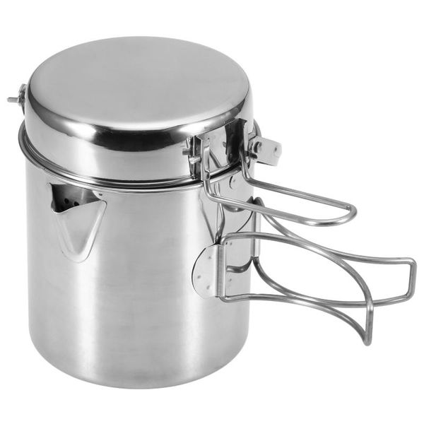 camp kitchen 1l stainless steel cooking pot portable outdoor camping kettle backpacking with foldable handle for hiking picnic travelling
camp kitchen 1l stainless steel cooking pot portable outdoor camping kettle backpacking with foldable handle for hiking picnic travelling