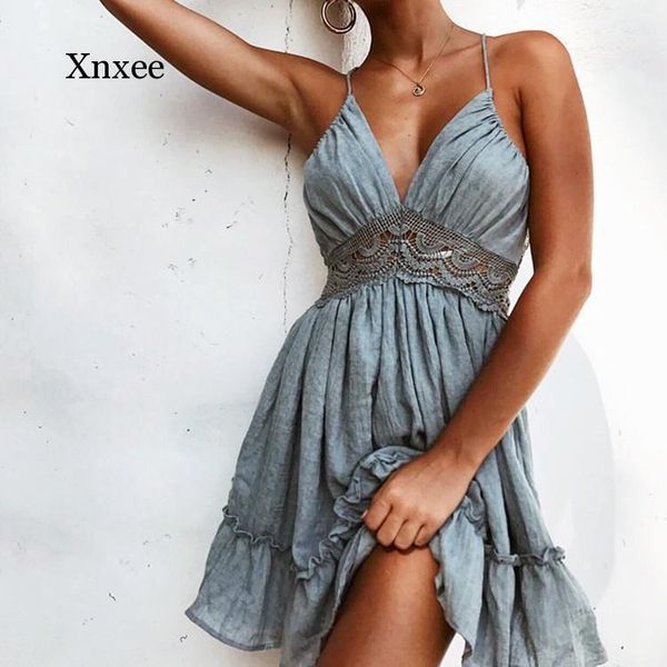 women summer dress 2021 hollow out embroidery mini cotton dresses backless lace bech party csual long ladies vestidos casual, Black;gray
women summer dress 2021 hollow out embroidery mini cotton dresses backless lace bech party csual long ladies vestidos casual, Black;gray