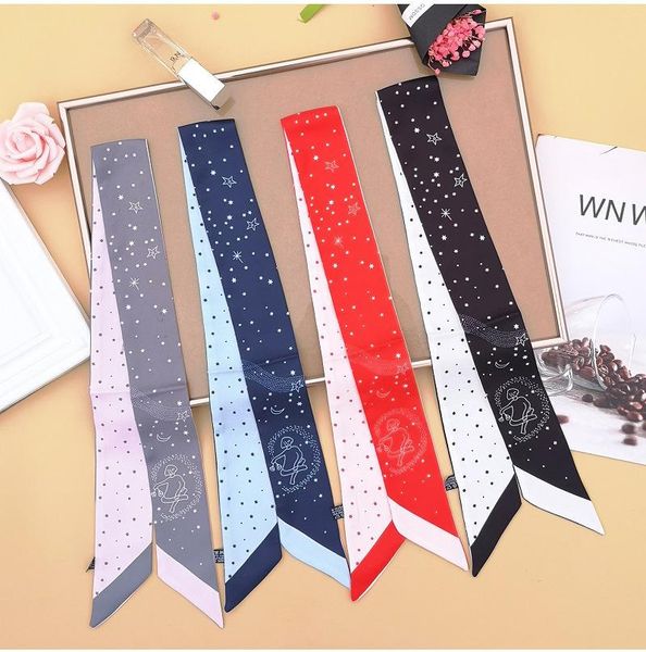 scarves star print women's summer scarf neck wrapped handbag handle small ribbon fashion hair band shawl g13, Blue;gray
scarves star print women's summer scarf neck wrapped handbag handle small ribbon fashion hair band shawl g13, Blue;gray