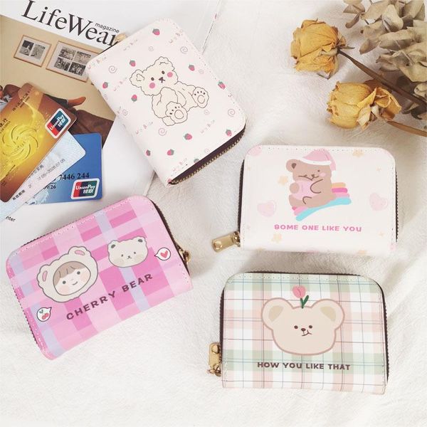 card holders cute pu leather wallet women travel id holder key case bag students cartoon bear small purse zipper cash pocket, Brown;gray
card holders cute pu leather wallet women travel id holder key case bag students cartoon bear small purse zipper cash pocket, Brown;gray