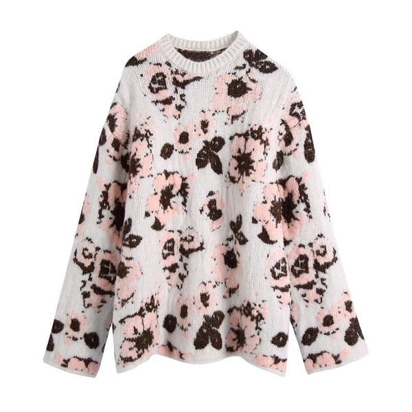 women's sweaters willshela winter women fashion floral jacquard knitted sweater long sleeves o-neck casual woman knit pullover top, White;black
women's sweaters willshela winter women fashion floral jacquard knitted sweater long sleeves o-neck casual woman knit pullover top, White;black
