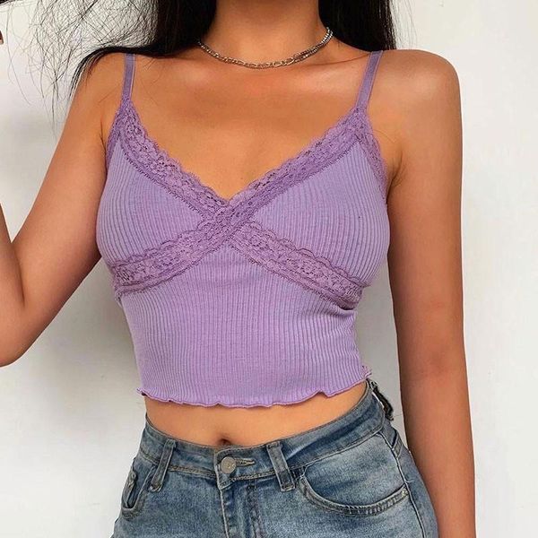 women tube cropped streetwear lace patchwork tanks strap push up v-neck lace-up slim summer vest camisole women's & camis, White
women tube cropped streetwear lace patchwork tanks strap push up v-neck lace-up slim summer vest camisole women's & camis, White