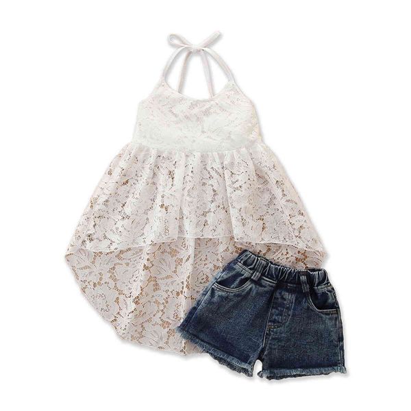 1-6y summer toddler kid child girls clothes set white lace sleeveless denim pants jeans outfits costumes 210515
1-6y summer toddler kid child girls clothes set white lace sleeveless denim pants jeans outfits costumes 210515
