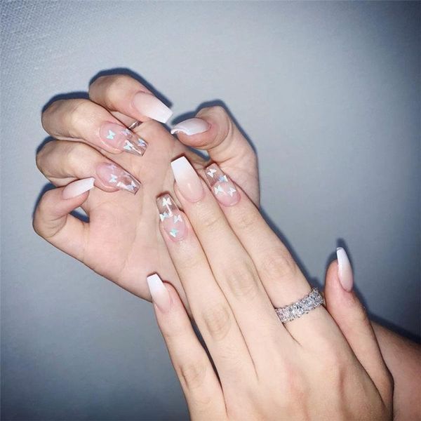 false nails 24pcs ballet butterfly wear long paragraph fashion manicure patch save time wearable nail for women and girls, Red;gold
false nails 24pcs ballet butterfly wear long paragraph fashion manicure patch save time wearable nail for women and girls, Red;gold