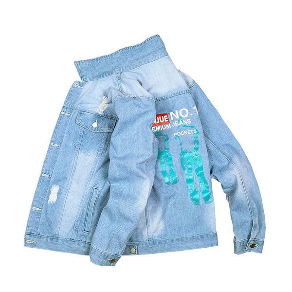 men's jackets autumn men jacket trendy printed denim handsome streetwear jeans coats ripped outerwear stretch thin, Black;brown
men's jackets autumn men jacket trendy printed denim handsome streetwear jeans coats ripped outerwear stretch thin, Black;brown