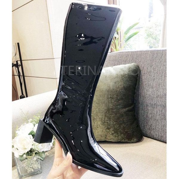 boots high heels knee women genuine leather round toe zipper knight woman motorcycle long for, Black
boots high heels knee women genuine leather round toe zipper knight woman motorcycle long for, Black