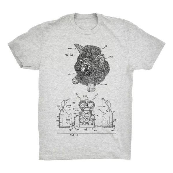 furby patent t-shirt.100% cotton furby tshirt comfy on black white or gray. new, White;black
furby patent t-shirt.100% cotton furby tshirt comfy on black white or gray. new, White;black