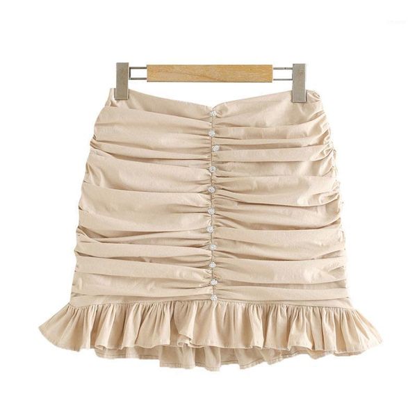 summer fashion women's plus size pleated skirt ruffled mini high-waist breasted khaki office outfit skirts, Black
summer fashion women's plus size pleated skirt ruffled mini high-waist breasted khaki office outfit skirts, Black