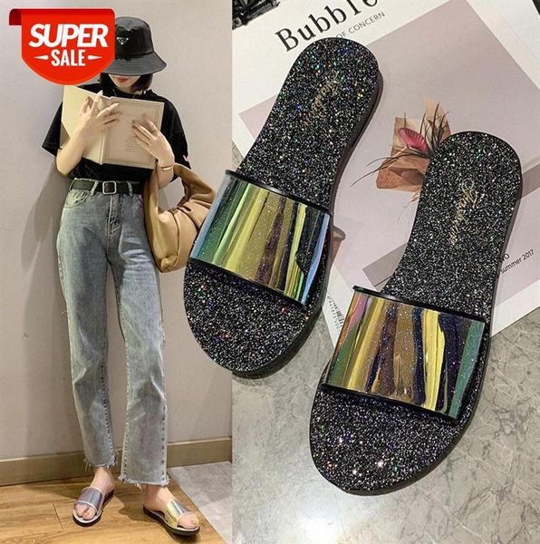 slippers women wear sequins, net celebrity laser students, korean version, flat bottom wear, sandals and #6r5o, Black
slippers women wear sequins, net celebrity laser students, korean version, flat bottom wear, sandals and #6r5o, Black