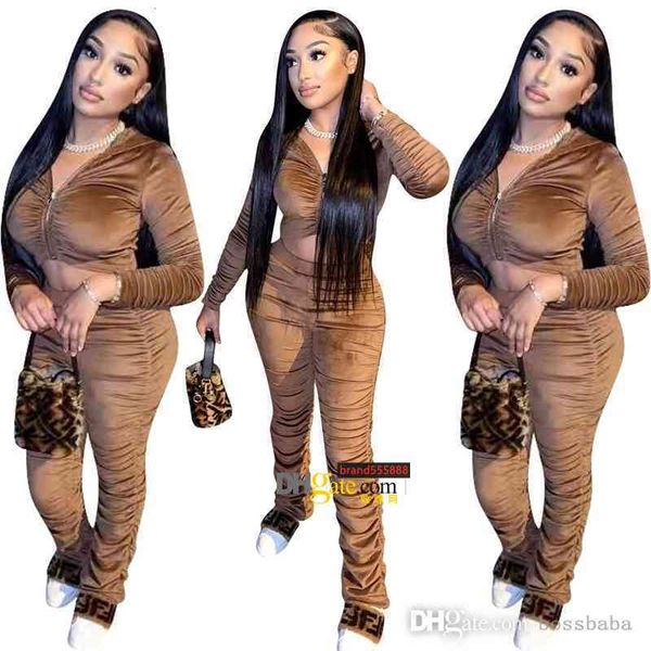 women velvet tracksuits designers clothes 2021 velour sweatpants and hoodie set two piece outfits pleated jacket stacked pants jogger suit, Gray
women velvet tracksuits designers clothes 2021 velour sweatpants and hoodie set two piece outfits pleated jacket stacked pants jogger suit, Gray