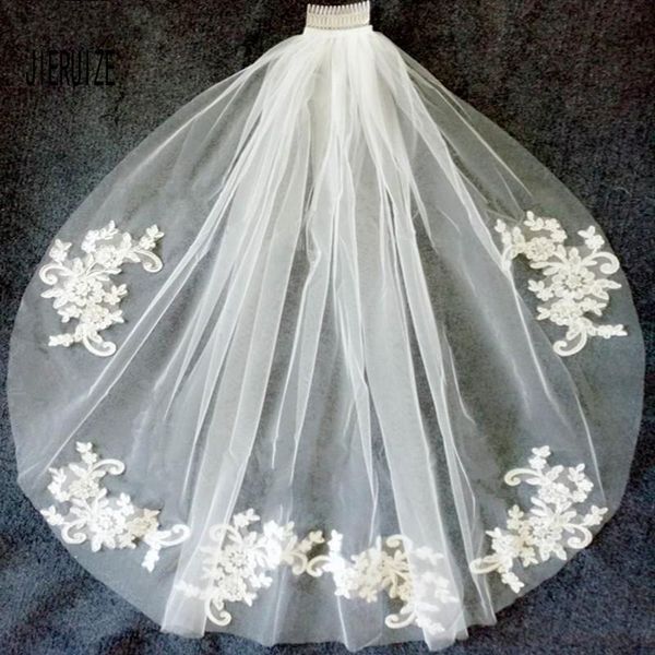 bridal veils jieruize veu de noiva short one layer wedding veil white ivory lace applique edge crystal accessories, Black
bridal veils jieruize veu de noiva short one layer wedding veil white ivory lace applique edge crystal accessories, Black