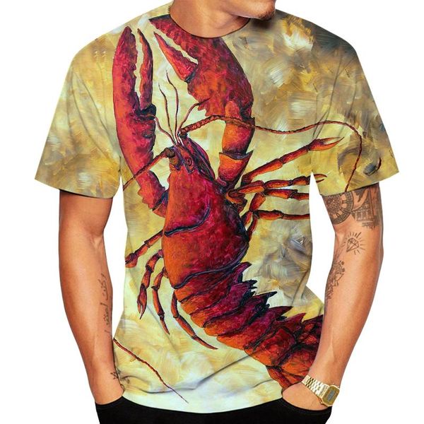 men's t-shirts fashion 3d print crayfish t-shirt lobster casual summer short sleeve, White;black
men's t-shirts fashion 3d print crayfish t-shirt lobster casual summer short sleeve, White;black
