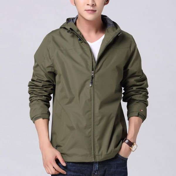men's jackets youthful trend jacket coat men hooded spring autumn waterproof outwear windbreaker male overcoat with zipper, Black;brown
men's jackets youthful trend jacket coat men hooded spring autumn waterproof outwear windbreaker male overcoat with zipper, Black;brown