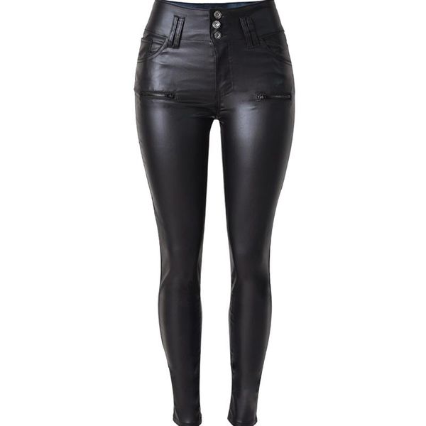 women's pants & capris 2021 black pu leather cultivate one's morality for ladies 3 button female high waist, Black;white
women's pants & capris 2021 black pu leather cultivate one's morality for ladies 3 button female high waist, Black;white