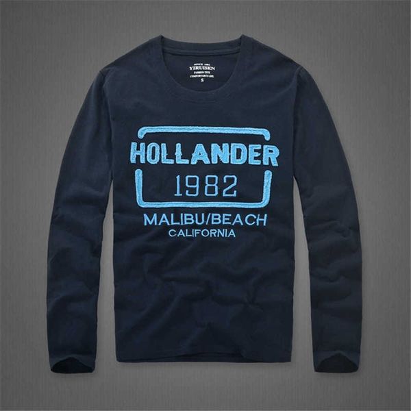 t shirt men 100% cotton embroidery long sleeve tshirts o-neck 210623, White;black