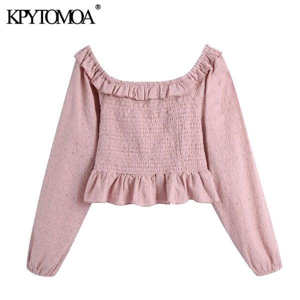 women sweet fashion embroidery hollow out cropped blouses vintage long sleeve ruffled female shirts chic 210420, White
women sweet fashion embroidery hollow out cropped blouses vintage long sleeve ruffled female shirts chic 210420, White