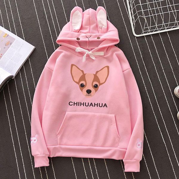 women's hoodies & sweatshirts kawaii pocket girl chihuahua dog print casual vintage korean pullovers ulzzang harajuku, Black
women's hoodies & sweatshirts kawaii pocket girl chihuahua dog print casual vintage korean pullovers ulzzang harajuku, Black