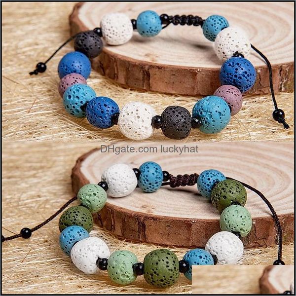 jewelry2pcs ethnic ms couples bracelet natural mticolor volcanic rock lava stone bracelets men jewelry gift link chain drop delivery 2021 r, Black
jewelry2pcs ethnic ms couples bracelet natural mticolor volcanic rock lava stone bracelets men jewelry gift link chain drop delivery 2021 r, Black