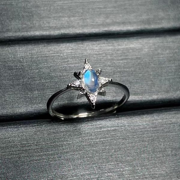 cluster rings ins adjustable dainty jewelry rainbow blue natural moonstone north star ring in 925 sterling silver, Golden;silver
cluster rings ins adjustable dainty jewelry rainbow blue natural moonstone north star ring in 925 sterling silver, Golden;silver