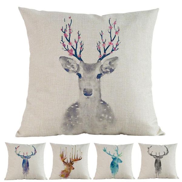 watercolor nordic fresh decor style deer's head and antler linen throw pillow case home room decoration sofa cushion cover cushion/deco
watercolor nordic fresh decor style deer's head and antler linen throw pillow case home room decoration sofa cushion cover cushion/deco