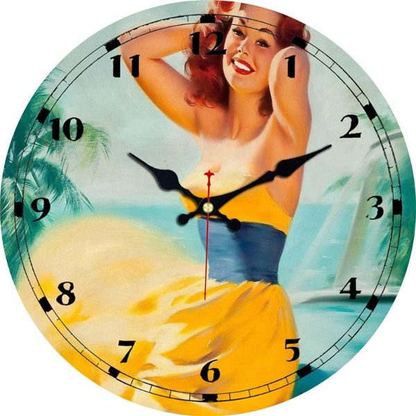 vintage wall clock, french art decor wooden clock beauty salon lady pattern round for home/office/living room clocks
vintage wall clock, french art decor wooden clock beauty salon lady pattern round for home/office/living room clocks
