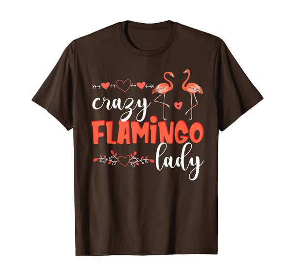funny crazy flamingo lady t-shirt for womens t-shirt, White;black 
funny crazy flamingo lady t-shirt for womens t-shirt, White;black