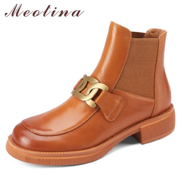 boots meotina shoes women genuine leather ankle med heel round toe thick metal decoration lady autumn winter 39, Black
boots meotina shoes women genuine leather ankle med heel round toe thick metal decoration lady autumn winter 39, Black