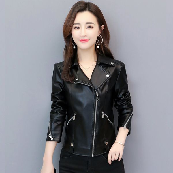 women's trench coats -4xl women motobike leather jacket spring autumn fashion zipper slim red short coat black outerwear fem, Tan;black
women's trench coats -4xl women motobike leather jacket spring autumn fashion zipper slim red short coat black outerwear fem, Tan;black