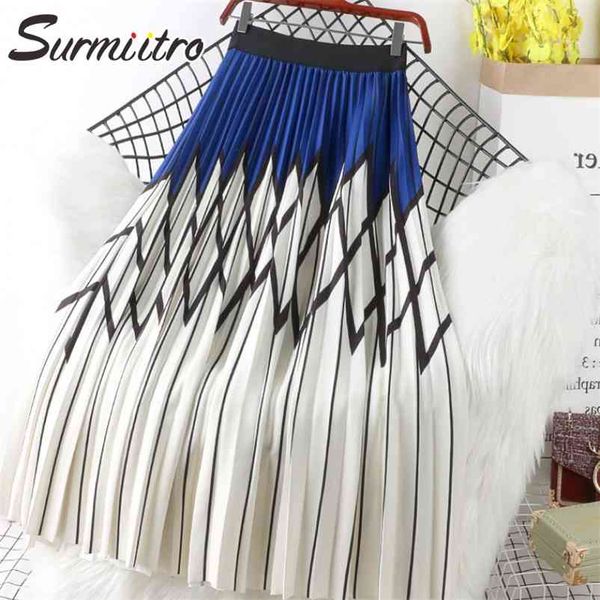 fashion spring summer long pleated skirt women korean style geometric patchwork high waist midi female 210421, Black
fashion spring summer long pleated skirt women korean style geometric patchwork high waist midi female 210421, Black