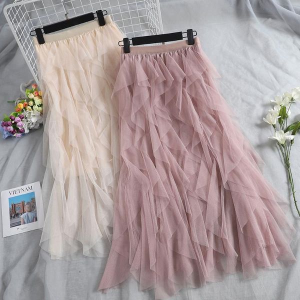 skirts 2021 autumn winter women's high waist irregular mesh fluffy skirt chic female mid-long half-length, Black
skirts 2021 autumn winter women's high waist irregular mesh fluffy skirt chic female mid-long half-length, Black