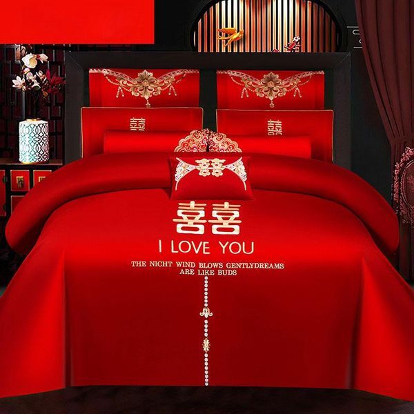 bedding sets simple chinese wedding four piece set big red cotton embroidery room gift dowry quilt cover bed sheet pillowcases
bedding sets simple chinese wedding four piece set big red cotton embroidery room gift dowry quilt cover bed sheet pillowcases