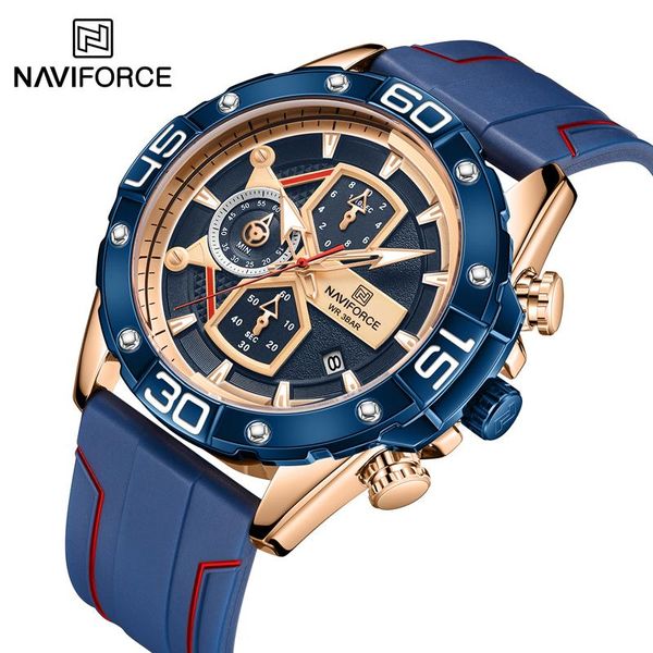 wristwatches naviforce men's watch complete calendar pointer luminous clock leisure sports silicone wristband waterproof watche, Slivery;brown
wristwatches naviforce men's watch complete calendar pointer luminous clock leisure sports silicone wristband waterproof watche, Slivery;brown