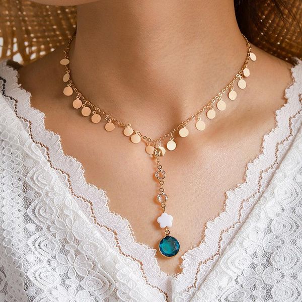 chokers bohemian shiny rhinestoen long chain pendant necklace trendy pretty flowers gold color wafer tassel jewelry gift, Golden;silver
chokers bohemian shiny rhinestoen long chain pendant necklace trendy pretty flowers gold color wafer tassel jewelry gift, Golden;silver