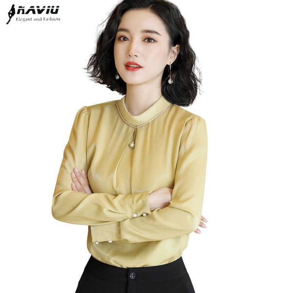 naviu fashion satin shirt women spring temperament long sleeve stand collar blouses office ladies work 210604, White
naviu fashion satin shirt women spring temperament long sleeve stand collar blouses office ladies work 210604, White