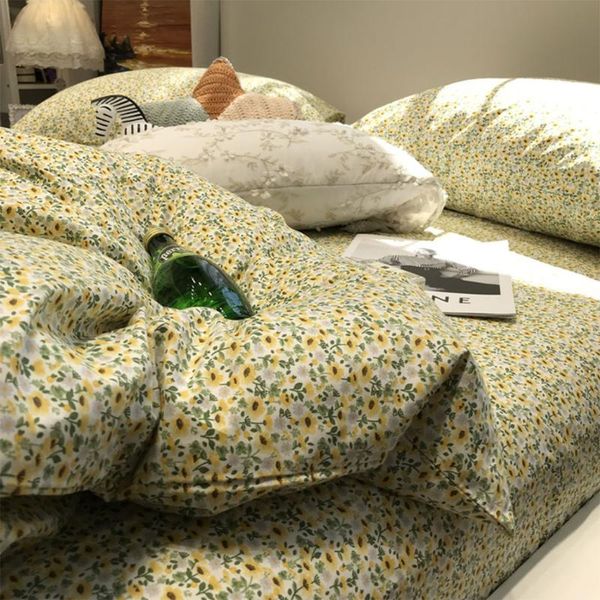 pastiral yellow flower green bedding set single double girl,cotton twin full home textile bed sheet pillowcase quilt cover sets
pastiral yellow flower green bedding set single double girl,cotton twin full home textile bed sheet pillowcase quilt cover sets