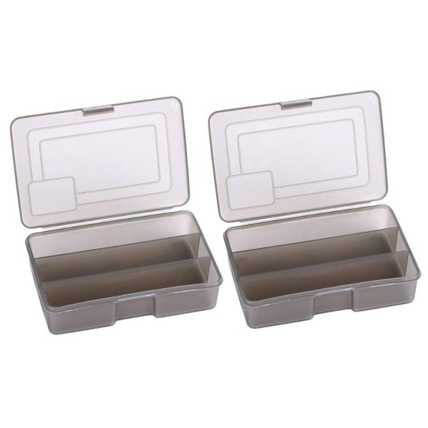 2pcs portable fishing tool boxes 3 grid transparent gear storage holder container accessories
2pcs portable fishing tool boxes 3 grid transparent gear storage holder container accessories