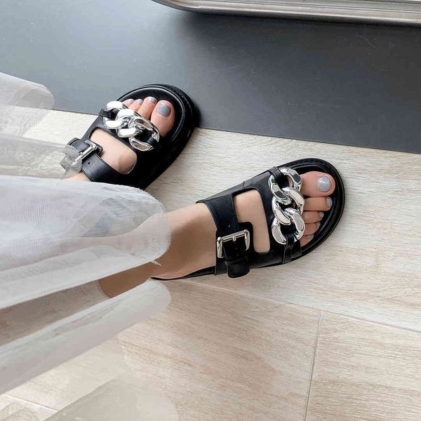 official website 70% off outlet donnain new summer fashion beach sandals for women metallic chains slip-on genuine leather gladiator buckle, Black
official website 70% off outlet donnain new summer fashion beach sandals for women metallic chains slip-on genuine leather gladiator buckle, Black